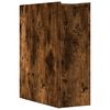 vidaXL Narrow Bathroom Cupboard with Wheels Smoked Oak Engineered Wood