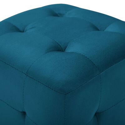 vidaXL Pouffe 2 pcs Blue 30x30x30 cm Velvet Fabric