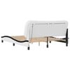 vidaXL Bed Frame with LED without Mattress "Hvar" White and Black 160x200 cm