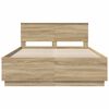 vidaXL Bed Frame Sonoma Oak 150 x 200 cm Engineered Wood