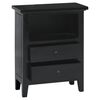 vidaXL Bedside Cabinet Black 60x30x75 cm Solid Wood Mahogany