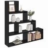 vidaXL Room Divider Bookcase Black Oak 143.5 x 29 x 143.5 cm