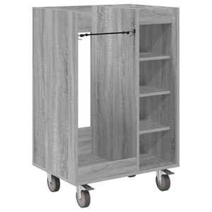 vidaXL Golf Cabinet with Wheel Plain Grey Sonoma 65 x 45 x 98 cm