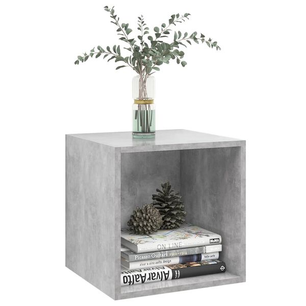 vidaXL Wall Cabinets 2 pcs Concrete Grey 37x37x37 cm Engineered Wood