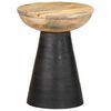 vidaXL Side Table Black Ø37x45 cm Solid Wood Mango