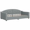 vidaXL Daybed with Trundle without Mattress Light Grey 90x190 cm Single