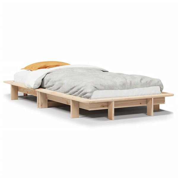 vidaXL Bed Frame without Mattress 90x190 cm Single Solid Wood Pine