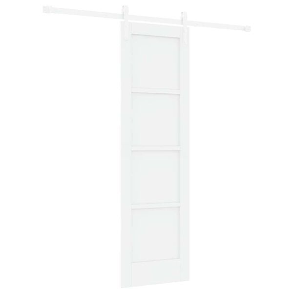 vidaXL Sliding Door White 61 x 198.5 cm Solid Pine Wood