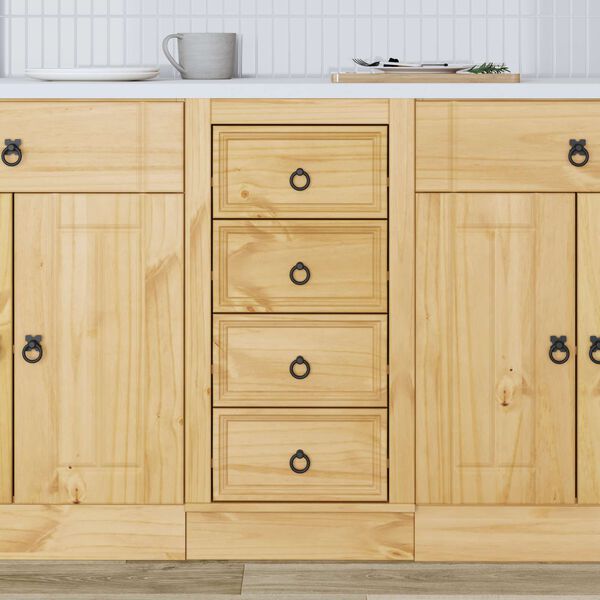 vidaXL Cabinet with Drawer Honey 40 x 46 x 81.5 cm Solid Pine Wood