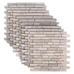 vidaXL Mosaic Tiles Cream 30 x 30 cm Marble