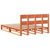 vidaXL Bed Frame without Mattress Wax Brown 120x190 cm Small Double Solid Wood Pine
