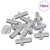 vidaXL Shelf Peg Plain 12 pcs Silver 8.6 x 8.6 x 14.6 mm Steel