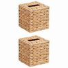 vidaXL Tissue Box Covers 2 pcs Water hyacinth 14.5 x 14.5 x 15 cm