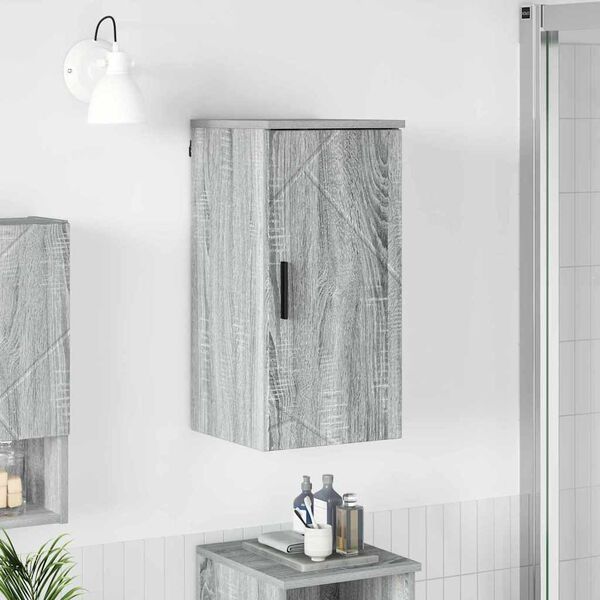 vidaXL Bathroom Cabinet Wall-mounted Grey Sonoma 30 x 31.5 x 61 cm
