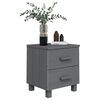 vidaXL Bedside Cabinets HAMAR 2 pcs Dark Grey 40x35x44.5 cm Solid Wood