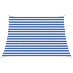 vidaXL Sunshade Sail Blue and White 3 / 4 x 3 m HDPE