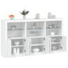vidaXL Sideboard with LED Lights White 181.5x37x100 cm