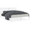 vidaXL Metal Bed Frame without Mattress with Headboard White 160x200cm