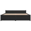 vidaXL Bed Frame without Mattress Black Solid Wood 135x190 cm Double Double