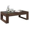 vidaXL Coffee Table with Infinity LED Brown Oak 90x53x30 cm