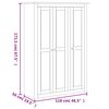 vidaXL 3-Door Wardrobe 118x50x171.5 cm Pine Panama Range
