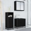 vidaXL Bathroom Furniture Set with Drawer Black Oak 35 x 37.5 x 100 cm
