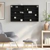 vidaXL Vitrine Cabinet Black 100x8.5x58 cm Engineered Wood