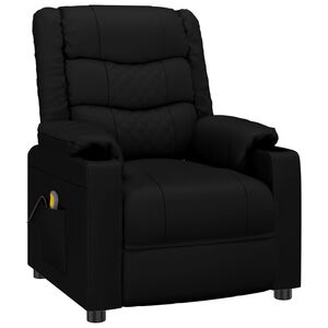 vidaXL Massage Chair Black Faux Leather