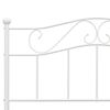 vidaXL Bed Frame without Mattress White Metal 120x200 cm