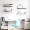 vidaXL Floating Wall Shelves 4 pcs Grey 80x23.5x3.8 cm MDF
