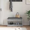 vidaXL Hall Bench with Cushion Concrete Grey 83 x 38 x 45 cm