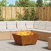 vidaXL Fire Pit Brown 80 x 80 x 40 cm Steel