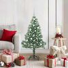 vidaXL Artificial Christmas Tree Snow Flocked with LED Light 120 cm