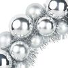 vidaXL Christmas Ball Wreathes 2 pcs Silver 33 x 33 x 7 cm Polystyrene