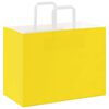 vidaXL Paper Bags 50 pcs with Handles Yellow 32x17x25 cm