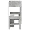 vidaXL Loft Bed Frame with Desk with Storage Concrete Grey 75 x 190 cm