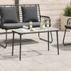 vidaXL Garden Table Black 80 x 40 x 45.5 cm Poly rattan