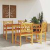vidaXL Garden Dining Set 5 pcs Brown Solid acacia wood