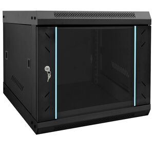 vidaXL Network Cabinet with Storage Black 53 x 60 x 45 cm Steel