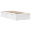 vidaXL Bed Frame with Headboard White 75x190 cm Small Single Solid Wood Pine