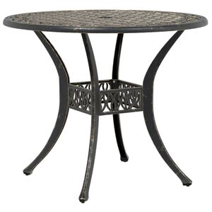 vidaXL Garden Table Bronze &Oslash;90x75 cm Cast Aluminium