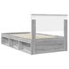vidaXL Bed Frame Grey Sonoma 100 x 200 cm Solid Pine Wood