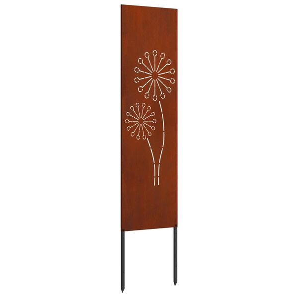 vidaXL Garden Privacy Screen Rusty 32 x 140 cm Weathering steel