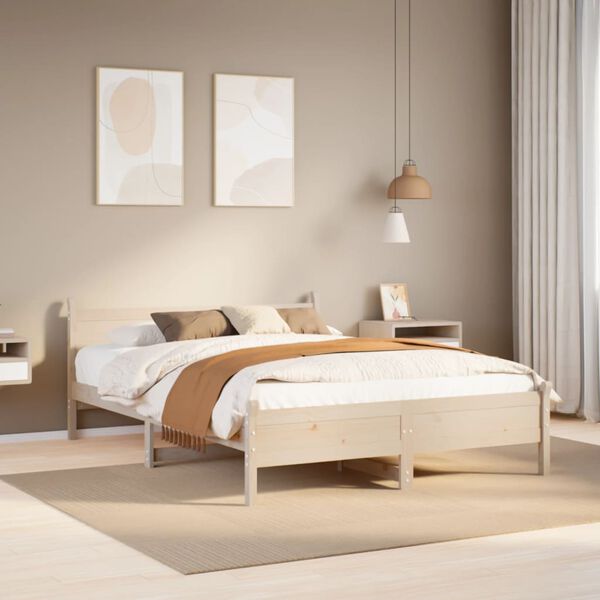 vidaXL Bed Frame without Mattress 120x200 cm Solid Wood Pine