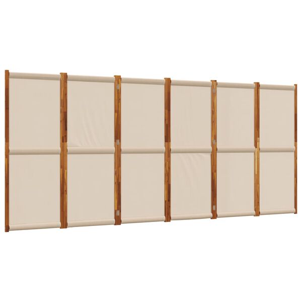 vidaXL 6-Panel Room Divider Taupe 420x180 cm