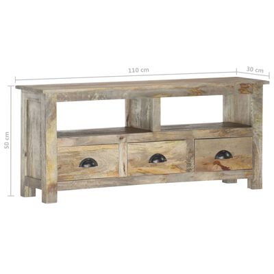 vidaXL TV Cabinet 110x30x50 cm Solid Mango Wood