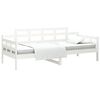vidaXL Day Bed without Mattress White Solid Wood Pine 80x200 cm