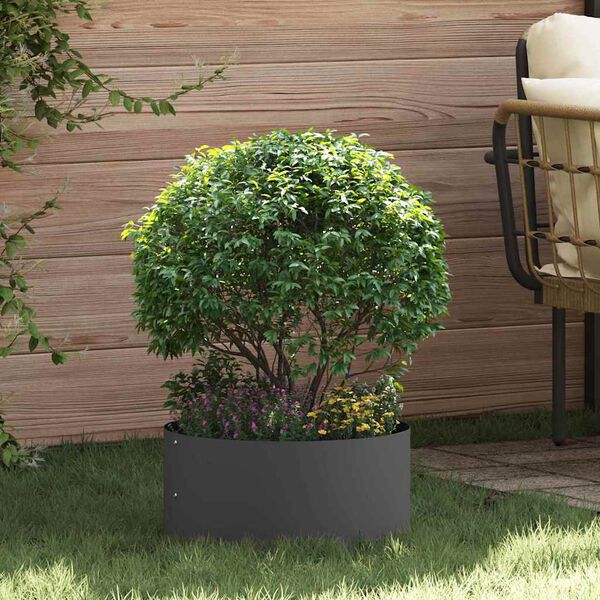 vidaXL Garden Planter Black 40 x 40 x 20 cm Cold-rolled Steel