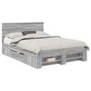 vidaXL Bed Frame Grey Sonoma 150 x 200 cm Engineered Wood