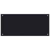 vidaXL Kitchen Backsplash Black 90 x 40 cm Tempered Glass
